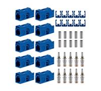 Vecys 10PCS Fakra C Femmina Crimpare Connettori Fakra C Femmina Blu Connettore a Crimpare Codificato per RG316 RG174 LMR100 Cavo