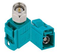 Vecys 2 adattatori coassiali RF da SMA maschio a Fakra Z femmina, 50 Ohm SMA a Fakra Z, adattatore coassiale per antenna radio RF cavo coassiale