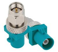 Vecys 2 adattatori coassiali RF da SMA maschio a Fakra Z maschio, 50 Ohm SMA a Fakra Z, adattatore coassiale per antenna radio RF cavo coassiale