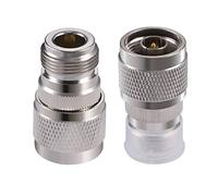 Vecys 2 Pezzi Adattatore Cavo Coassiale Tipo N Maschio a Tipo N Femmina 50 Ohm per Antenna WiFi Radio CB
