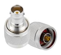 Vecys 2 Pezzi Adattatore Coassiale RF N Maschio a BNC Femmina 50 Ohm Adattatore Antenna N a BNC per Cavo di Prolunga Antenna Radio