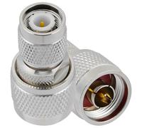 Vecys 2 Pezzi Adattatore Coassiale RF N Maschio a TNC Maschio 50 Ohm Connettore N a TNC Adattatore Coassiale RF per Antenna Radio Cavo di Prolunga