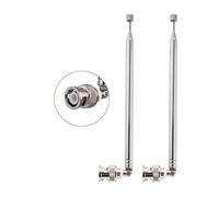 Vecys 2 Pezzi BNC Maschio Connettore Antenna Telescopica 7 Sezione VHF UHF 68.5cm/27IN Antenna Telescopica BNC Plug per Radio CB Polizia Scanner Radioamatoriale Mobile Microfono Senza Fili