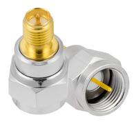 Vecys 2 Pezzi F Maschio a RP-SMA Femmina Adattatore Coassiale RF 50 Ohm Adattatore Antenna da RP-SMA a F per Cavo di Prolunga Antenna Radio