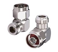 Vecys 2 Pezzi N Maschio a Tipo N Femmina ad Angolo Retto Adattatore per Cavo Coassiale 50 Ohm per Antenna WiFi Radio CB