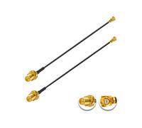 Vecys 2 Pezzi U.F.L1 a RP-SMA Donna Cavo Coassiale a Bassa Perdita 4" /10CM U.F.L1 1.37 mm Cavo Coassiale Pigtail per Router Wireless Mini PCIE Schede di rete PCI Wi-Fi WAN Ripetitore