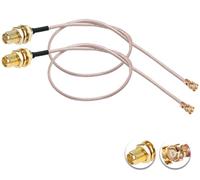 Vecys 2 Pezzi U.F.L1 a RP-SMA Donna Cavo Coassiale a Bassa Perdita Cavo Coassiale 12" /30CM U.F.L1 RG178 Pigtail per Router Wireless Mini PCIE Schede di Rete PCI Wi-Fi WAN Repeater
