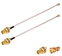 Vecys 2 Pezzi U.F.L1 a RP-SMA Donna Cavo Coassiale a Bassa Perdita Cavo Coassiale 6" /15CM U.F.L1 RG178 Pigtail per Router Wireless Mini PCIE Schede di Rete PCI Wi-Fi WAN Repeater