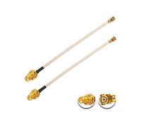 Vecys 2 Pezzi U.F.L1 a SMA Femmina Cavo Coassiale a Bassa Perdita 4" /10CM U.F.L1 RG178 Cavo Coassiale RF a Spirale per Router Wireless Mini PCIE Schede di Rete PCI Wi-Fi WAN Repeater