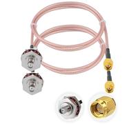 Vecys 2PCS SMA Cavo SMA Maschio a SMA Femmina Scatola Impermeabile M16 24" /60CM RG316 Cavo Coassiale RF per Router Antenna Signal Enhancer Adattatore Wireless