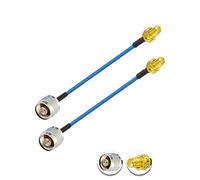 Vecys 2PCS SMA Femmina a N Tipo Maschio RF Cavo Coassiale N Tipo RF Cavo Coassiale Pigtail 6 "/15CM RG405 SMA Maschio 50 Ohm Bassa Perdita Cavo di Estensione