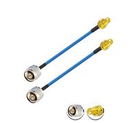 Vecys 2PCS SMA Femmina a N Tipo Maschio RF Cavo Coassiale N Tipo RF Cavo Coassiale Pigtail 6 "/15CM RG402 SMA Maschio 50 Ohm Bassa Perdita Cavo di Estensione