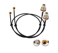 Vecys 2PCS U.F.L1 a N Tipo Femmina Cavo Coassiale a Bassa Perdita 12" /30CM U.F.L1 1.13 mm Mini Cavo Coassiale Pigtail per Router Wireless Mini Schede di Rete PCIE PCI Wi-Fi WAN Repeater