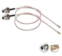 Vecys 2PCS U.F.L1 a N Tipo Femmina Cavo Coassiale a Bassa Perdita 12" /30CM U.F.L1 RG178 Cavo Coassiale Pigtail per Router Wireless Mini PCIE Schede di rete PCI Wi-Fi WAN Repeater