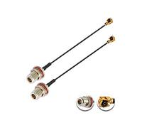 Vecys 2PCS U.F.L1 a N Tipo Femmina Cavo Coassiale a Bassa Perdita 2" /5CM U.F.L1 1.13 mm Mini Cavo Coassiale Pigtail per Router Wireless Mini Schede di Rete PCIE PCI Wi-Fi WAN Repeater