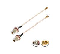 Vecys 2PCS U.F.L1 a N Tipo Femmina Cavo Coassiale a Bassa Perdita 2" /5CM U.F.L1 RG178 Cavo Coassiale Pigtail per Router Wireless Mini PCIE Schede di rete PCI Wi-Fi WAN Repeater