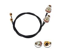 Vecys 2PCS U.F.L1 a N Tipo Femmina Cavo Coassiale a Bassa Perdita 20" /50CM U.F.L1 1.13 mm Mini Cavo Coassiale Pigtail per Router Wireless Mini Schede di Rete PCIE PCI Wi-Fi WAN Repeater
