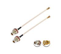 Vecys 2PCS U.F.L1 a N Tipo Femmina Cavo Coassiale a Bassa Perdita 4" /10CM U.F.L1 RG178 Cavo Coassiale Pigtail per Router Wireless Mini PCIE Schede di rete PCI Wi-Fi WAN Repeater