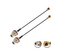 Vecys 2PCS U.F.L1 a N Tipo Femmina Cavo Coassiale a Bassa Perdita 6" /15CM U.F.L1 1.13 mm Mini Cavo Coassiale Pigtail per Router Wireless Mini Schede di Rete PCIE PCI Wi-Fi WAN Repeater