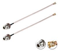 Vecys 2PCS U.F.L1 a N Tipo Femmina Cavo Coassiale a Bassa Perdita 6" /15CM U.F.L1 RG178 Cavo Coassiale Pigtail per Router Wireless Mini PCIE Schede di rete PCI Wi-Fi WAN Repeater