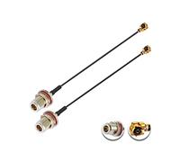 Vecys 2PCS U.F.L1 a N Tipo Femmina Cavo Coassiale a Bassa Perdita 8" /20CM U.F.L1 1.13 mm Mini Cavo Coassiale Pigtail per Router Wireless Mini Schede di Rete PCIE PCI Wi-Fi WAN Repeater