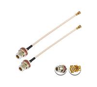 Vecys 2PCS U.F.L1 a N Tipo Femmina Cavo Coassiale a Bassa Perdita 8" /20CM U.F.L1 RG178 Cavo Coassiale Pigtail per Router Wireless Mini PCIE Schede di rete PCI Wi-Fi WAN Repeater