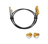 Vecys 2PCS U.F.L1 a RP-SMA Donna Cavo Coassiale a Bassa Perdita 12" /30CM U.F.L1 1.37 mm Cavo Coassiale Pigtail per Router Wireless Mini PCIE Schede di rete PCI Wi-Fi WAN Ripetitore