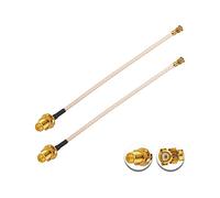 Vecys 2PCS U.F.L1 a RP-SMA Donna Cavo Coassiale a Bassa Perdita Cavo Coassiale 8" /20CM U.F.L1 RG178 Pigtail per Router Wireless Mini PCIE Schede di Rete PCI Wi-Fi WAN Repeater
