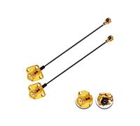 Vecys 2PCS U.F.L1 a SMA Cavo U.F.L1 a SMA Donna con Montaggio a Pannello a Flangia da 1.13 mm Cavo Mini Coassiale a Spirale 2" /5CM per Router Wireless Mini PCIE Schede di Rete PCI Wi-Fi