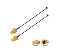 Vecys 2PCS U.F.L1 a SMA Femmina Cavo Coassiale a Bassa Perdita Cavo mini Coassiale 4" /10CM U.F.L1 da 1.13 mm a Codino per Router Wireless Mini PCIE Schede di rete PCI Wi-Fi WAN Repeater