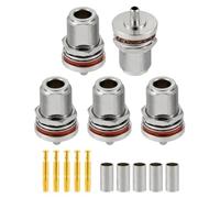 Vecys 5 PCS N Paratia Femmina Crimpare RF Connettori 50 Ohm N Femmina Jack RF Connettore Coassiale Adattatore per RG58 RG400 RF Coassiale Cavo