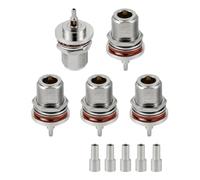 Vecys 5 PCS N Paratia Femmina Crimpare RF Connettori 50 Ohm N Femmina Jack RF Connettore Coassiale Adattatore per RG316 RG174 RF Coassiale Cavo