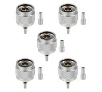 Vecys 5 Pezzi N Maschio 50 Ohm Connettori N Maschio a Crimpare RF Connettore Coassiale Adattatore Cavo Coassiale RG174 RG316 RG178 Bassa Perdita