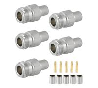 Vecys 5PCS N Femmina Connettori 50 ohm N Femmina Crimpare RF Coassiale Connettore N Femmina Adattatore Jack per LMR400 Belden 9913 RG8 RF Coassiale Cavo