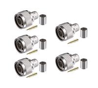 Vecys 5PCS N Maschio Connettori 50 Ohm N Maschio a crimpare Connettore coassiale RF N Connettore Maschio Adattatore per LMR400 Belden 9913 RG8 Cavo coassiale RF