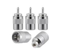 Vecys 5PCS PL259 UHF Maschio Connettori 50 Ohm PL259 Maschio Connettore a Crimpare RF Coassiale Connettore Adattatore per RG58 LMR195 RG142 RG400 Cavo Coassiale a Bassa Perdita