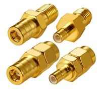 Vecys Adattatore Antenna Radio DAB Kit Adattatore da SMA a SMB Adattatore Tipo 4 SMA Adattatore SMB per DAB DAB + Antenna Autoradio 4G LTE WiFi WLAN Antenna Wireless Sistema GPS