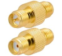 Vecys Adattatore coassiale RF da SMA femmina a RP-SMA femmina, convertitore adattatore da 50 Ohm per cavo coassiale router antenna, 2 pezzi
