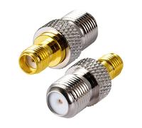 Vecys Adattatore Connettore SMA Adattatore Dritto da SMA Femmina a F Femmina per Cavo Coassiale Antenna Radio FM DAB WIFI CATV TV Antenne Reti Modem (2 pezzi)