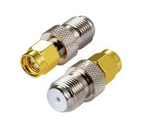 Vecys Adattatore Connettore SMA Adattatore Dritto da SMA Maschio a F Femmina per Cavo Coassiale Antenna Radio FM DAB WIFI CATV TV Antenne Reti Modem (2 pezzi)