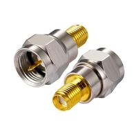 Vecys Adattatore per Connettore SMA Adattatore Dritto da SMA Femmina a F Maschio Connettore per Cavo Coassiale Antenna Radio FM DAB WIFI CATV TV Antenne Reti Modem (2 pezzi)