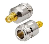 Vecys Adattatore SMA a Tipo N Adattatore SMA Femmina a Tipo N Femmina per Cavo Antenna Wi-Fi Router Wi-Fi Wireless WLAN (2 pezzi)