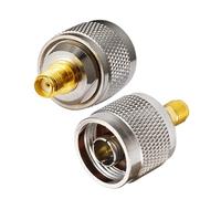 Vecys Adattatore SMA a Tipo N Adattatore SMA Femmina a Tipo N Maschio per Cavo Antenna Wi-Fi Router Wi-Fi Wireless WLAN (2 pezzi)