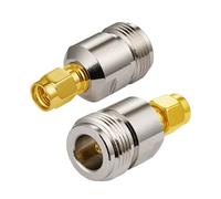 Vecys Adattatore SMA a Tipo N Adattatore SMA Maschio a Tipo N Femmina per Cavo Antenna Wi-Fi Router Wi-Fi Wireless WLAN (2 pezzi)