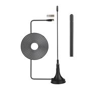 Vecys Antenna DVB-T HDTV 2 dBi VHF UHF Mini antenna TV con Base Magnetica 50 Miglia Antenna TV Interna Amplificata per Digitale Cavo Coassiale RG174 3m/9.84ft per Dispositivi DVD DVB-T