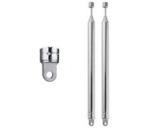Vecys Antenna Radio, Antenna Telescopica Portatile FM per TV Ricezione Stereo DAB FM/AM Stereo, 8 Sezioni (2 pezzi)