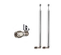 Vecys Antenna Telescopica 8 Sezioni SMA Maschio Connettore Antenna Ricambio Radio 735mm per TV AM FM Radio Ricevitore Stereo (2 pezzi)