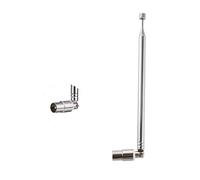 Vecys Antenna Telescopica con Connettore TV Maschio 7 Sezioni Antenna Telescopica 71.5 CM/28 IN per Ricezione TV DVB-T DVB-T2 FM AM Stereo