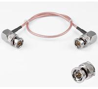 Vecys BNC Maschio ad Angolo Retto a BNC Maschio ad Angolo Retto Cavo 75ohm HD-SDI RG179 RF Cavo Coassiale a Jumper 12 "/ 30 cm per Videoregistratore Radio CB Monitor CCTV