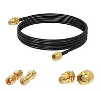 Vecys Cavo Coassiale RF da SMA Maschio a Femmina RG174 10ft/3M + 2 Kit di Adattatori SMA per Adattatore Wireless per il Potenziamento del Segnale dell'antenna del Router